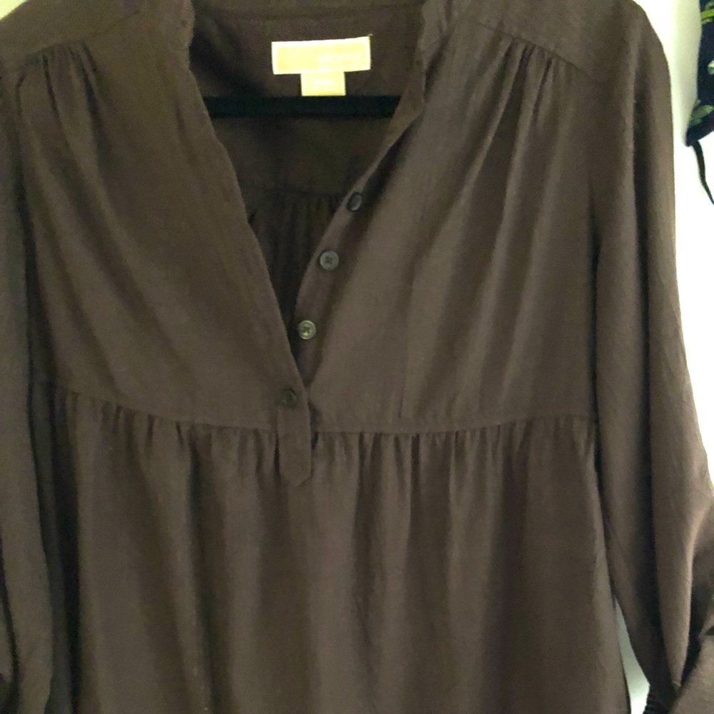 Michael Kors brown cotton tunic top,cool/cute